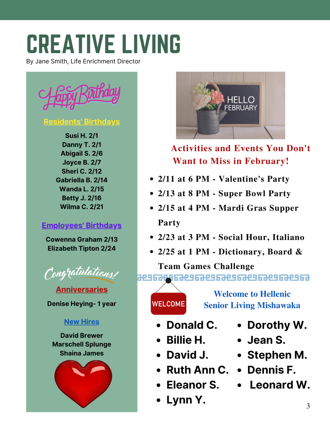 Hellenic Happenings February Newsletter, page 3
